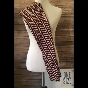 NWT LuLaRoe Women’s Leggings OS Brown/Pink Chevron